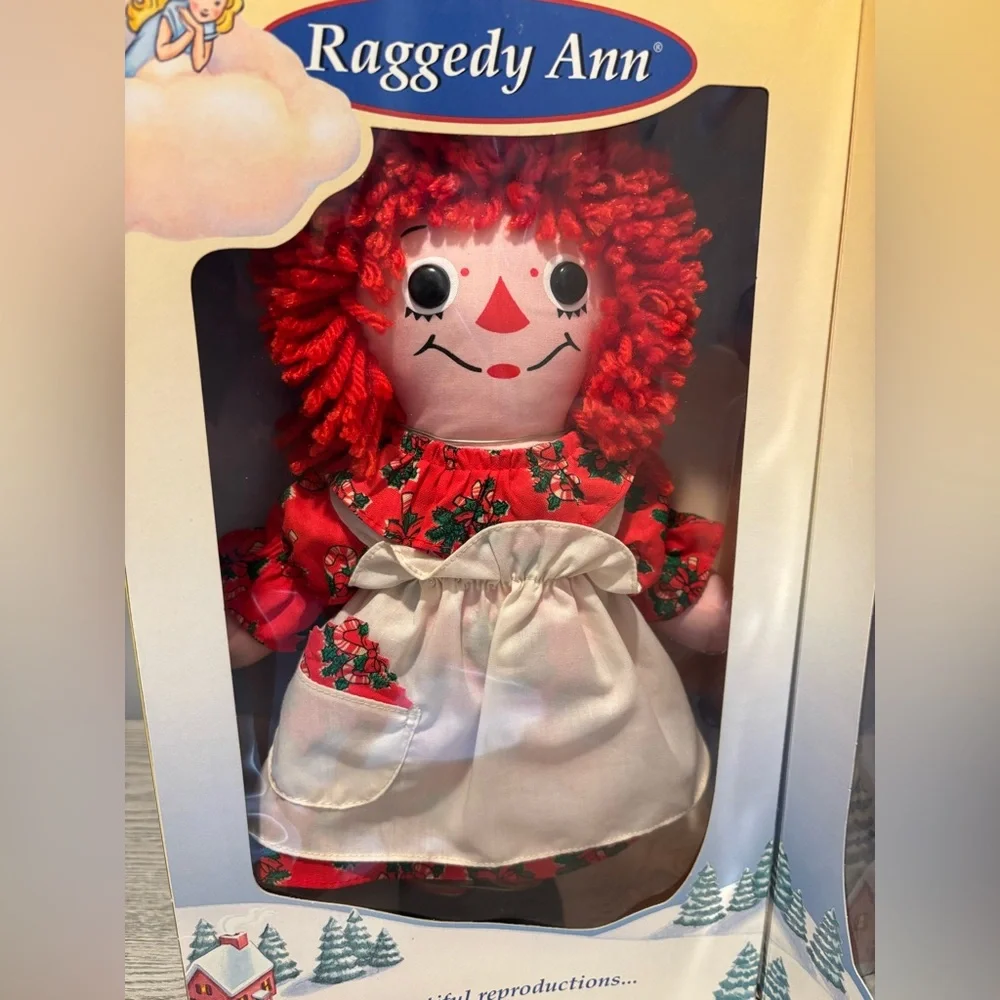 Vintage Raggedy Ann & Andy Dolls Special Holiday  Edition 1997 By Johnny Gruelle